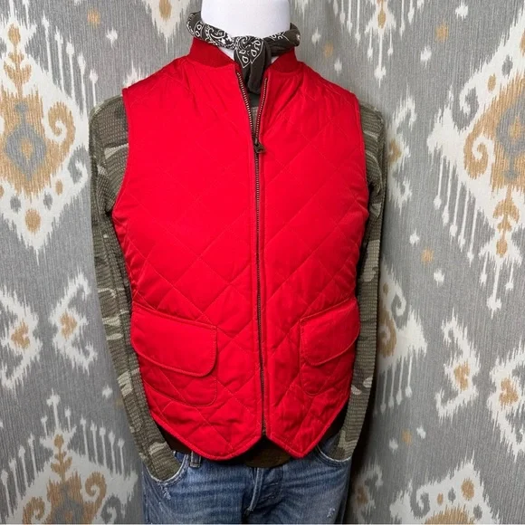 Polo Ralph Lauren Fall ‘10 Red Reversible Sheep Wool Nylon Quilted Hunting Vest